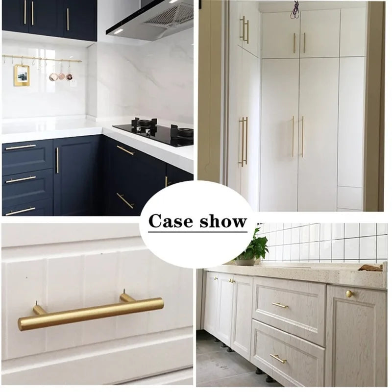 Gold Brushed Cabinet Handles & Knobs