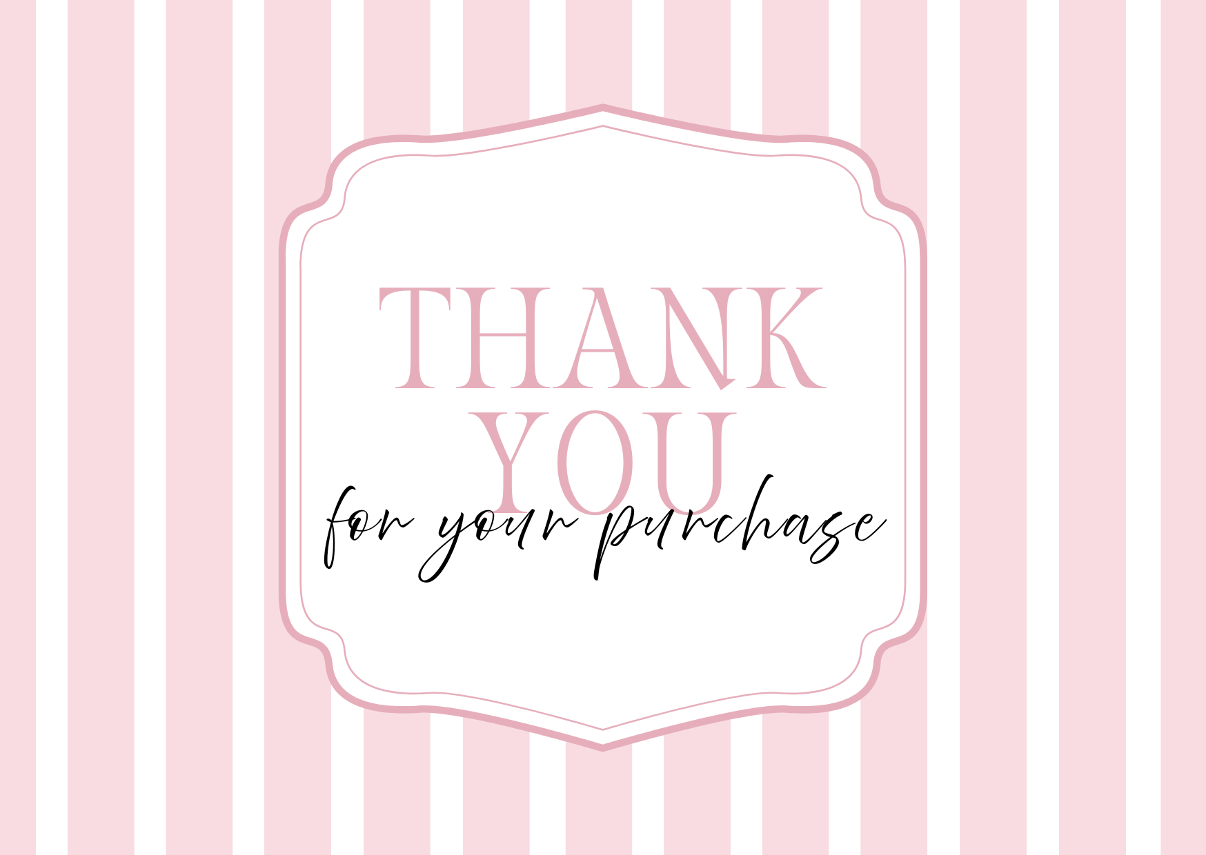 Striped Thank You Cards